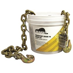 Grade 70 Load Chain Kit with Winged Grab Hooks Each End 9m