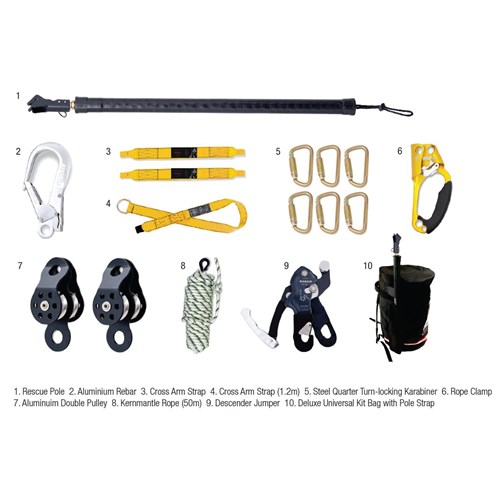 B-Safe Rescue Kit 12.5m x 4:1 Comes with Clamp & Descender (1 Person)