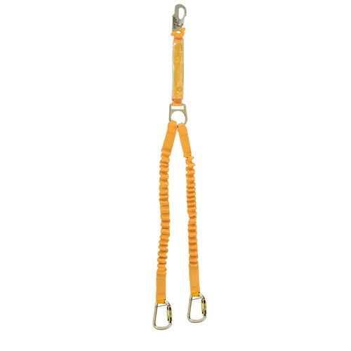 B-Safe Shock Absorbing Elasticised Lanyard with Al Karabiners - 2m