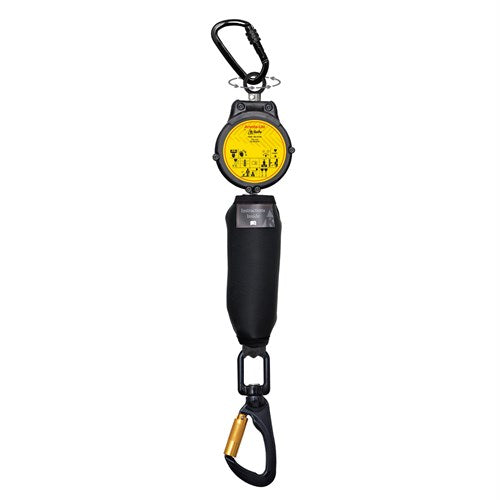B-Safe Arresto Mini Self Retracting Lanyard, 140kg x 2m Web, Triple Action Karabiner