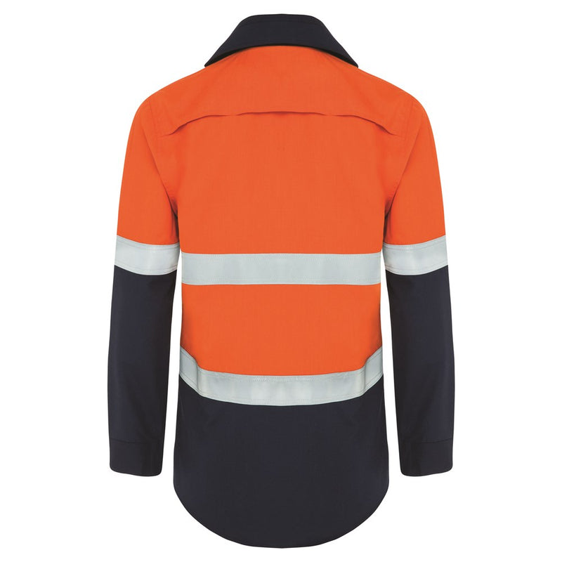 Boomerang Mens Hi-Vis FR Button-Up Shirt with Reflective Tape PPE2