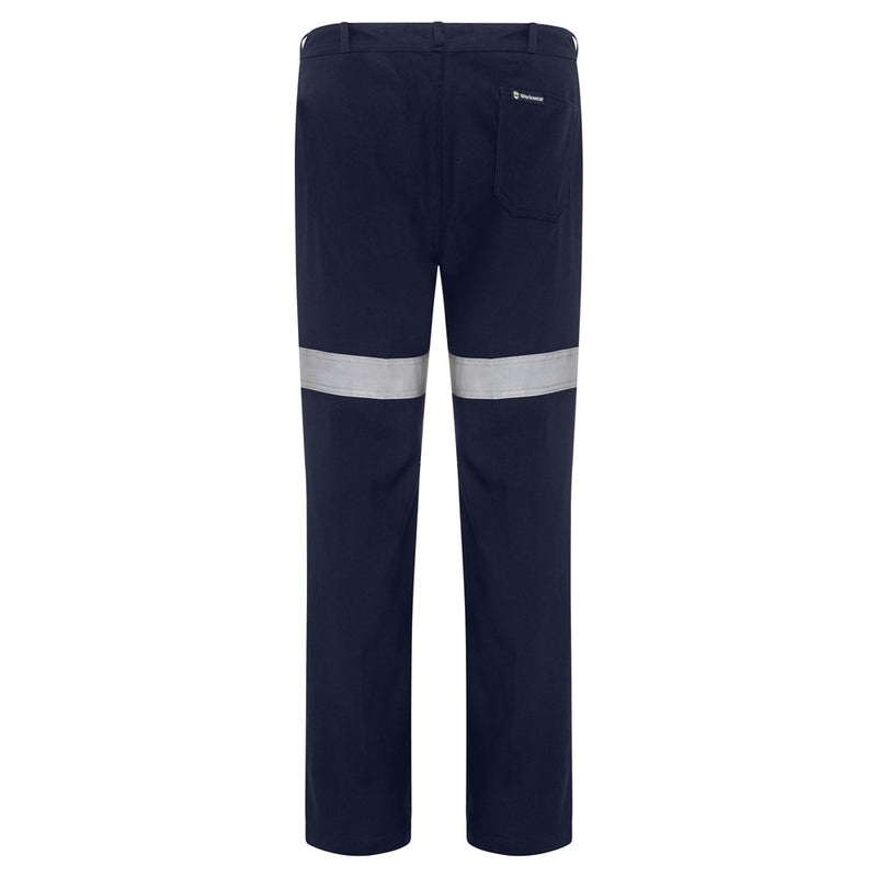 WS Workwear Womens Drill Trousers with Reflective Tape