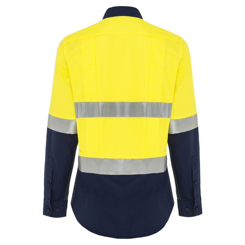 WS Workwear Koolflow Womens Hi-Vis Button-Up Shirt with Reflective Tape