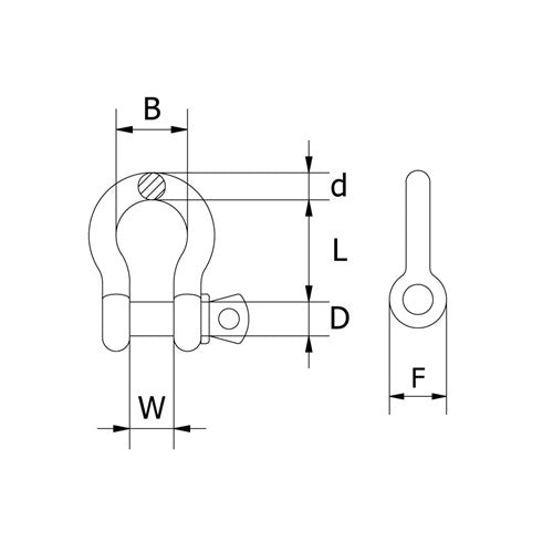 Beaver Screw Pin Anchor  Bow Shackle