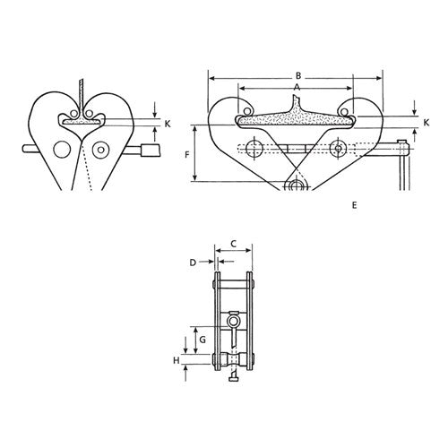 Beaver YC Industrial Girder Clamps
