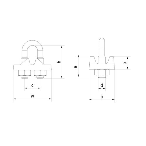 Beaver Commercial Galvanised Wire Rope Grips (Pail)