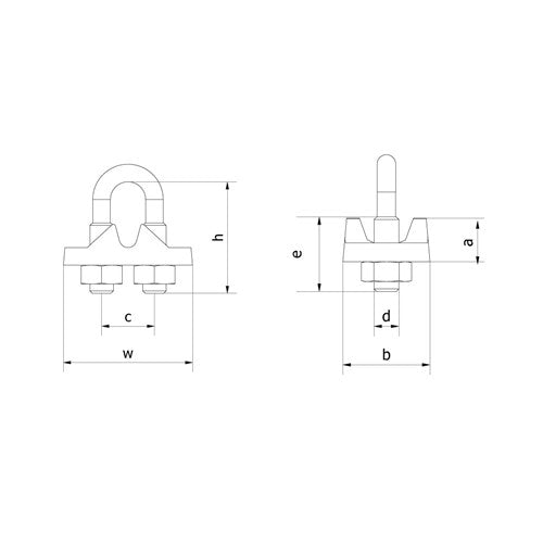 Beaver Galvanised Wire Rope Grips