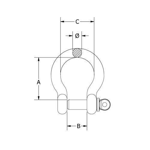 Beaver G316 Stainless Steel Bow Shackle