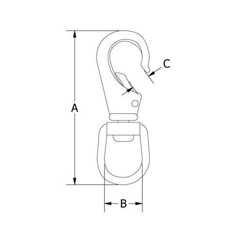 Beaver G316 Stainless Steel Swivel Eye Snap
