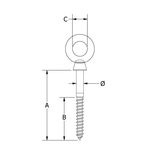 Beaver G316 Stainless Steel Eye Screw