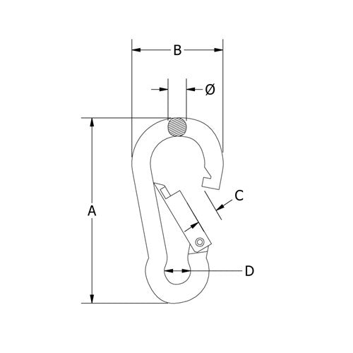 Beaver G316 Stainless Steel Carbine (Carabina) Hook