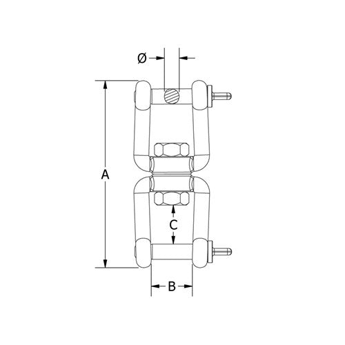 Beaver G316 Stainless Steel Jaw and Jaw Swivel