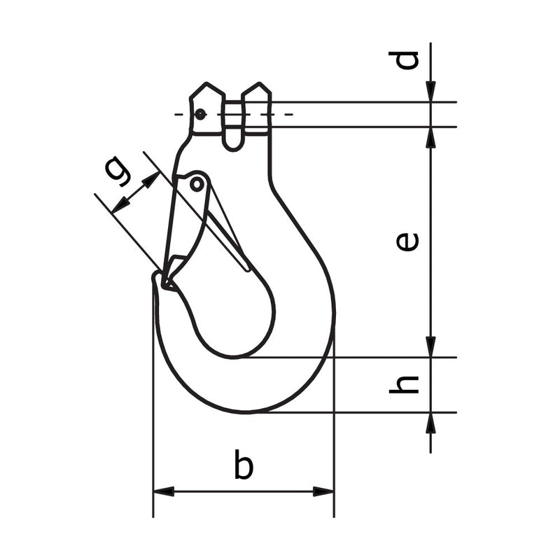 Beaver G80 Clevis Sling Hook With Safety Latch