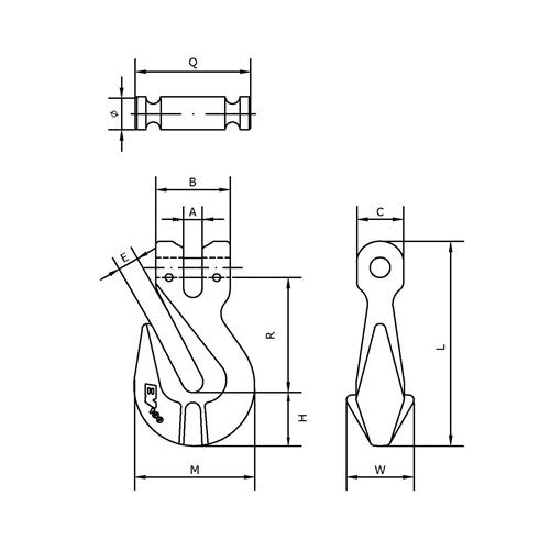 Beaver BV100 G100 Clevis Grab Hook