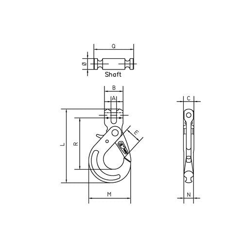Beaver BV100 G100 Clevis SlingHook Safety Latch