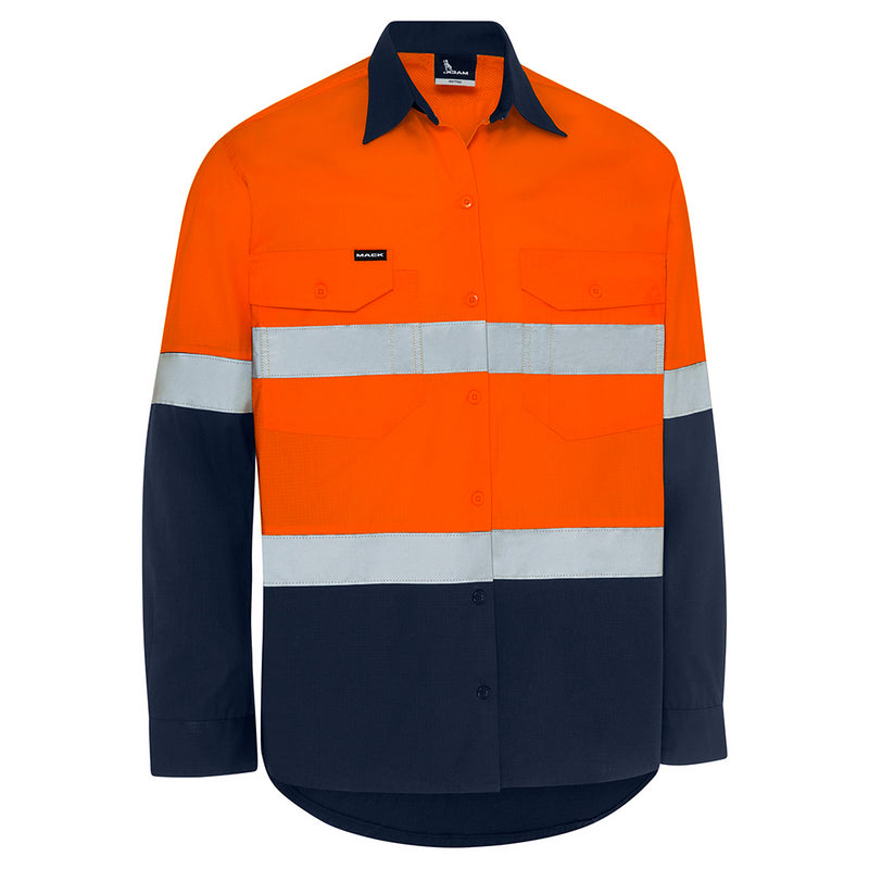 Mack ripstop Long Sleeve Hoop  Tape Vented Mens Shirt