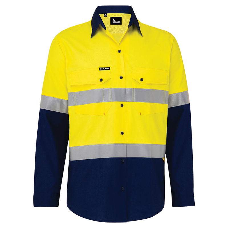 Mack ripstop Long Sleeve Hoop  Tape Vented Mens Shirt