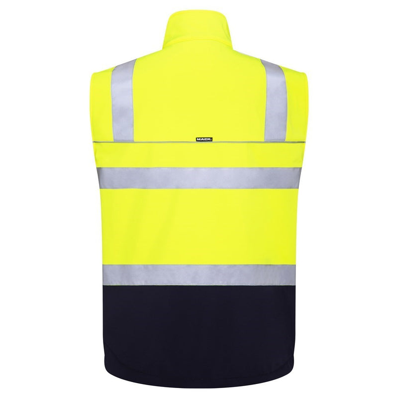 Mack Xenon 2Tone Hi Vis Taped Recycled Softshell Vest