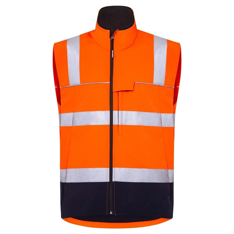 Mack Xenon 2Tone Hi Vis Taped Recycled Softshell Vest