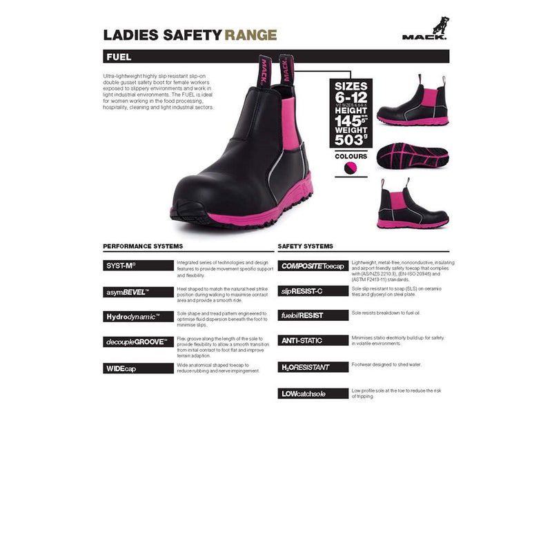 Mack Fuel Womens Slip-On Safety Boots