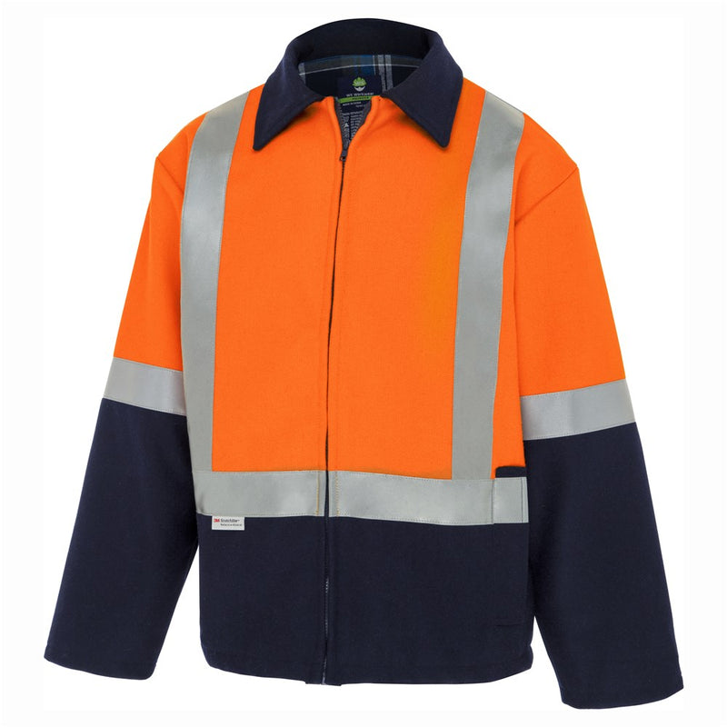 WS Workwear Hi-Vis Bluey Jacket with H-reflective Tape