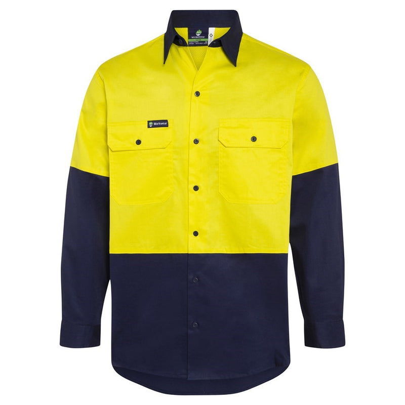 WS Workwear Horizontally Vented Mens Button-Up Shirt