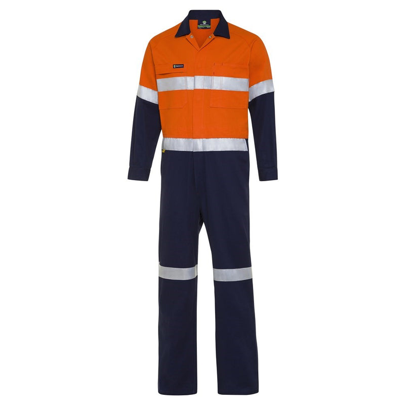 WS Workwear Mens Hi-Vis Drill Overall with Reflective Tape