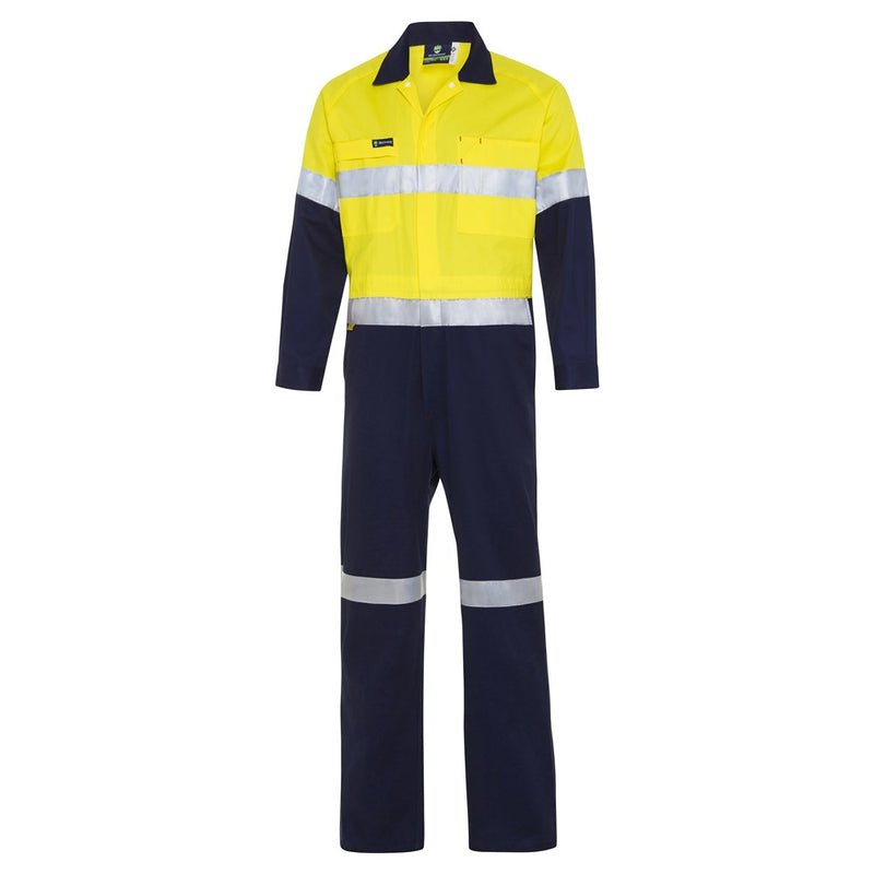 WS Workwear Mens Hi-Vis Drill Overall with Reflective Tape