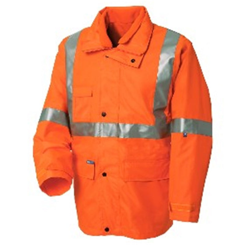WS Workwear Hi-Vis 6-in-1 Waterproof Jacket with H-X-Reflective Tape