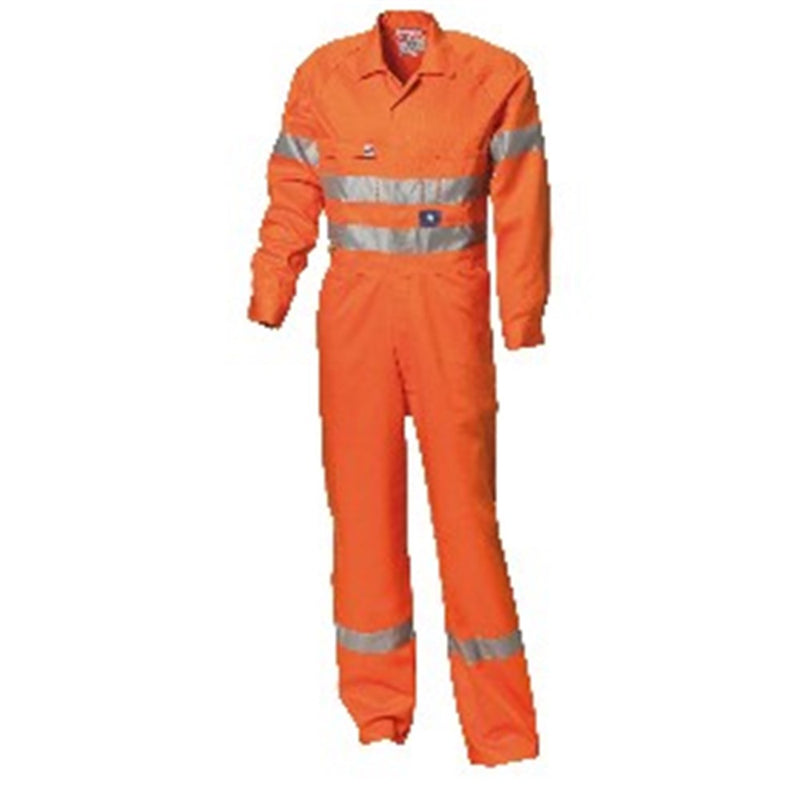 WS Workwear Mens Hi-Vis Drill Coverall with Reflective Tape
