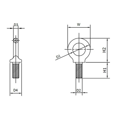 Beaver Lifting Collared Eyebolts with B.S.W Thread