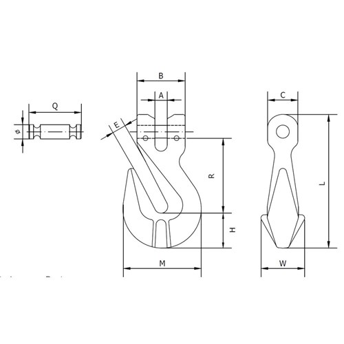 Beaver BV100 G100 Clevis Grab Hook