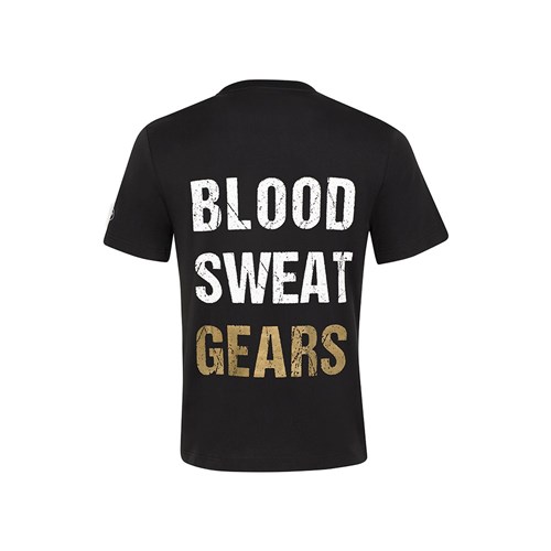 Mack Cotton Crew Neck SS Blood Sweat Gears- Stack Print