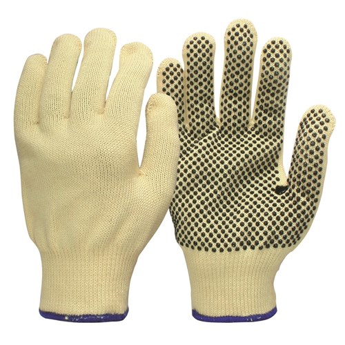 Glove Dupont Knitted Kevlar Single Sided Dot L (Pack Of 12)